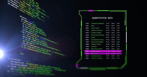 Digital Interface Displaying Quantitative Data and Code - Download Free Stock Images Pikwizard.com