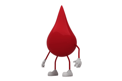 3d red teardrop character with limbs on transparent background - Download Free Stock Videos Pikwizard.com