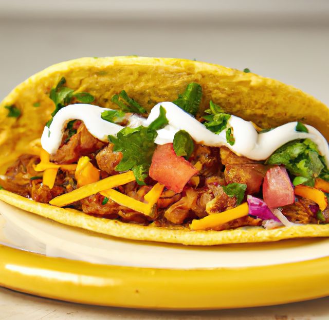 Close up of taco with meat and vegetables - Download Free Stock Photos Pikwizard.com