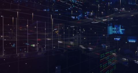 Abstract Blend of Financial Data and Night Cityscape - Download Free Stock Images Pikwizard.com