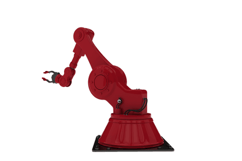 red industrial robotic arm transparent vector for workflow - Download Free Stock Videos Pikwizard.com