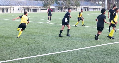 Soccer Match Intensity Displaying Team Strategy and Skill