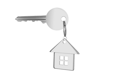 transparent silver key with house ring for real estate and security - Download Free Stock Videos Pikwizard.com