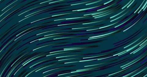 Dynamic light trails on blue background