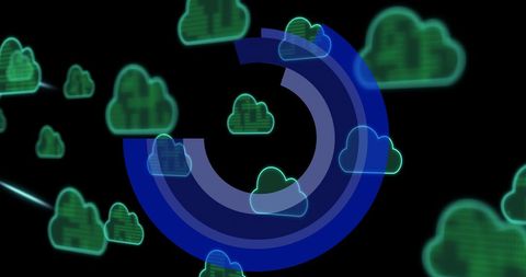 Cloud Computing and Data Processing Digital Visualization - Download Free Stock Images Pikwizard.com