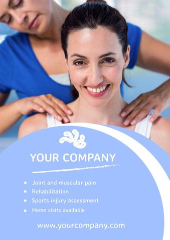 Woman Receiving Massage Therapy Promoting Relaxation and Wellness Services - Download Free Stock Templates Pikwizard.com