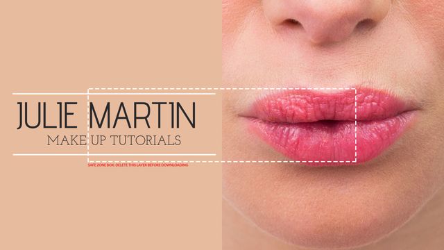 Elegant Close-Up of Lips Promoting Beauty Tutorials - Download Free Stock Templates Pikwizard.com