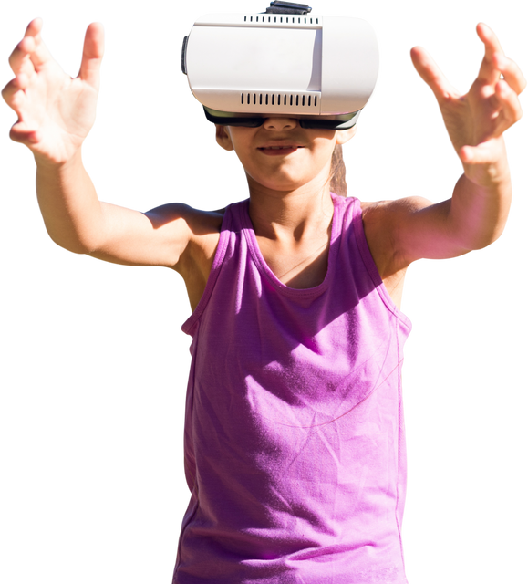 Girl Using Virtual Reality Headset On Transparent Background - Download Free Stock Videos Pikwizard.com