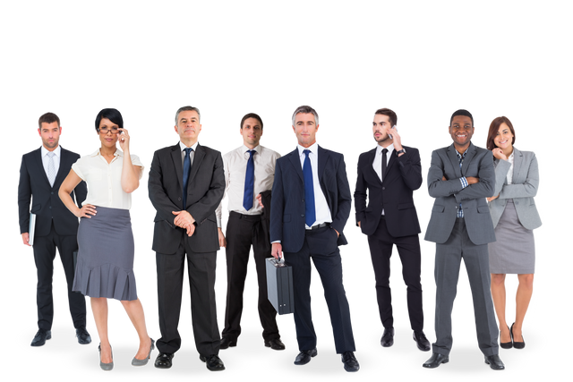 Diverse Group of Business People in Professional Attire on Transparent Background - Download Free Stock Videos Pikwizard.com