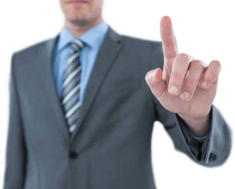 Businessman Pointing at Transparent Virtual Screen Touch Interface - Download Free Stock Videos Pikwizard.com