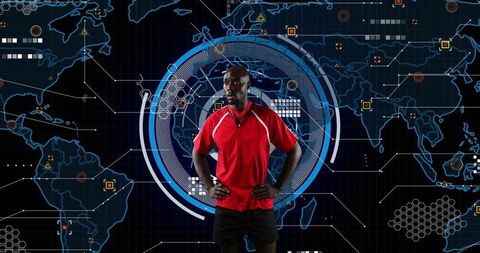 Athlete in High-Tech Virtual Control Room