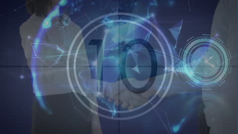 Futuristic Digital Network Animation with DNA Strand Theme