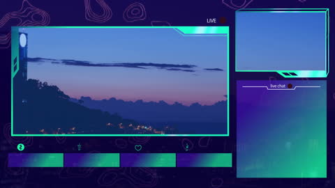 Futuristic Cityscape Interface with Data Processing Elements