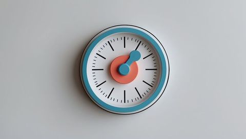 Stylish minimalist wall clock design on light grey background