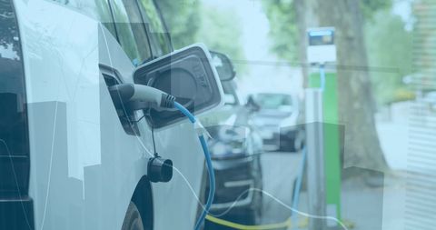 Sustainable Electric Car Charging with Data Integration - Download Free Stock Images Pikwizard.com
