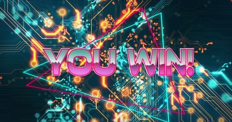 Futuristic Digital Victory Display - Download Free Stock Images Pikwizard.com
