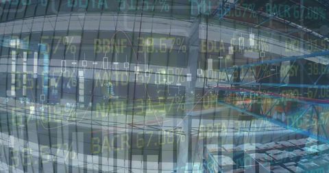 Data Processing Overlay on Warehouse with Stock Market Theme