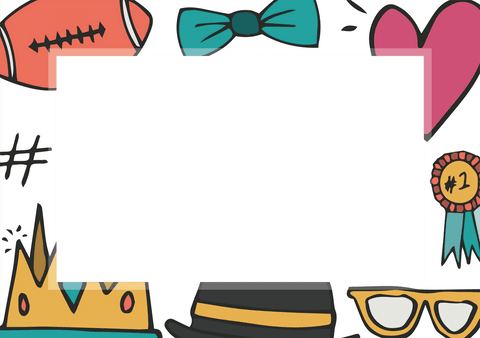 colorful border with transparent center featuring sports and fun icons - Download Free Stock Videos Pikwizard.com