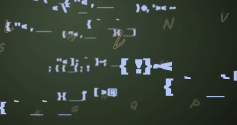 Animation of Mathematical Equations on a Dark Background