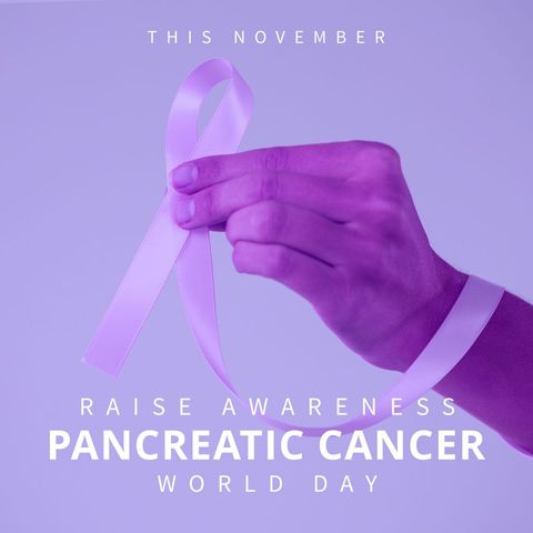 Purple Ribbon Symbolizing Pancreatic Cancer Awareness - Download Free Stock Templates Pikwizard.com