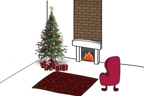 cozy christmas living room with fire and decorated tree - Download Free Stock Videos Pikwizard.com