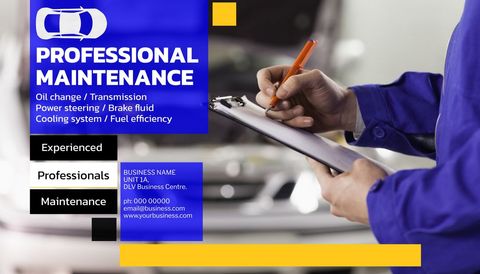 Mechanic Checking Vehicle for Professional Car Maintenance Services - Download Free Stock Templates Pikwizard.com