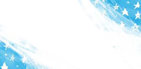 Digital Illustration Blue Streaks and Stars Transparent Background