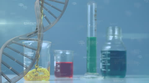 Innovative DNA and Mathematical Equations Animation