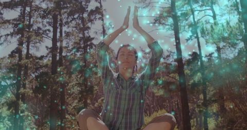 Serene Meditation Journey in Enchanted Forest Atmosphere