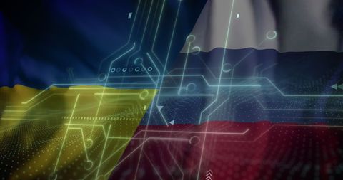 digital connectivity between ukraine and russia concept - Download Free Stock Images Pikwizard.com