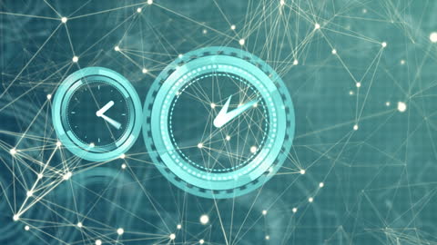 Futuristic Clocks with Network Connections Concept