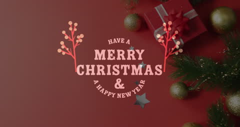 Festive Cheer Christmas and New Year Greeting Background