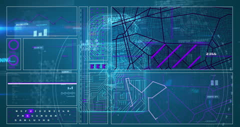 Digital Interface with Data Charts and Lock Analysis Graphics