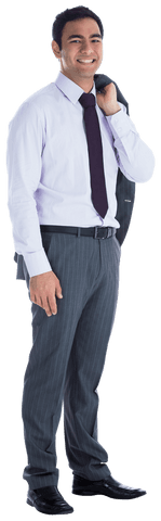 Happy Businessman in Formal Suit with Transparent Background