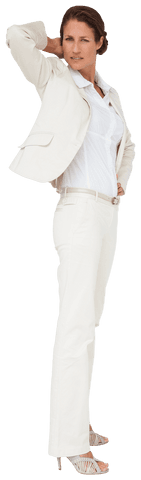 Confident Caucasian Businesswoman Transparent Background