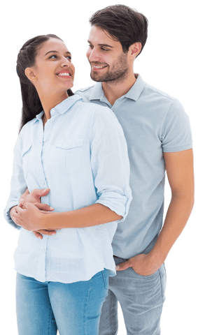 happy couple embracing with joyful expressions on transparent background - Download Free Stock Videos Pikwizard.com