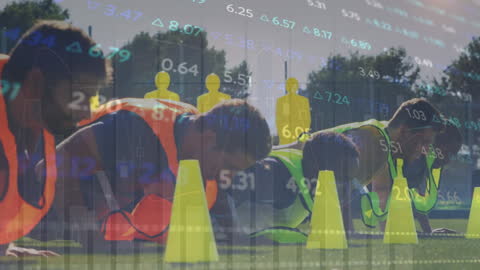 Soccer Players Training with Financial Data Overlay