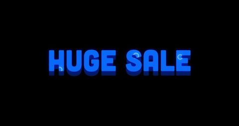 Huge Sale Advertisement with Vibrant Blue Text - Download Free Stock Images Pikwizard.com