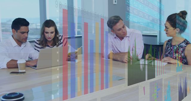 Diverse Business Team Analyzing Financial Charts in Modern Office - Download Free Stock Images Pikwizard.com