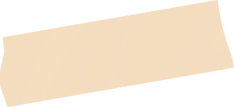 Transparent beige tape strip on clear background