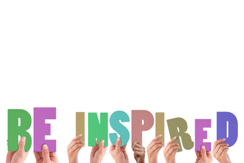 collage of hands uplifting colored be inspired letters transparent - Download Free Stock Videos Pikwizard.com