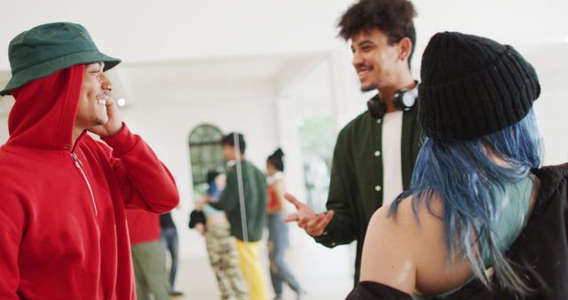 Young People Socializing at an Indoor Urban Dance Class - Download Free Stock Images Pikwizard.com