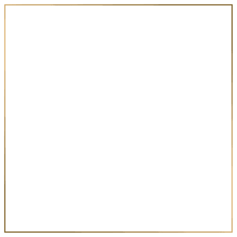 Elegant Golden Abstract Frame on Transparent Background