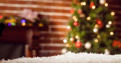 Festive Christmas Tree Celebration in Cozy Room