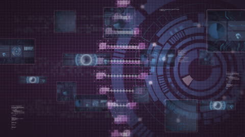 Futuristic Data Processing Digital Interface