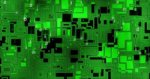Green Digital Matrix with Binary Code and Circuit Patterns - Download Free Stock Images Pikwizard.com