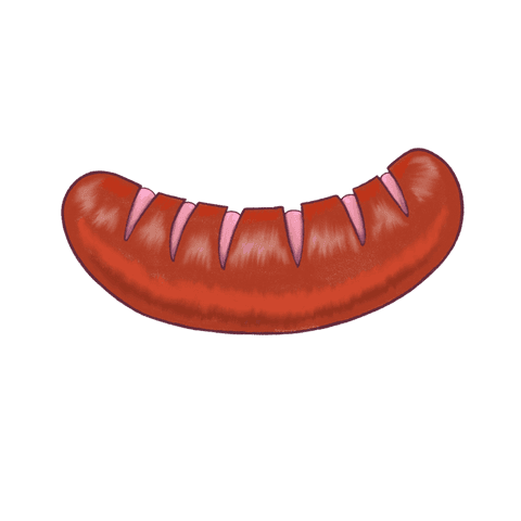 Red Sausage Icon Transparent Background with Diagonal Slits and Glossy Texture - Download Free Stock Videos Pikwizard.com