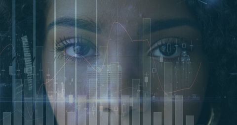 Digital Interface Data Processing With Focus on Female Eyes - Download Free Stock Images Pikwizard.com