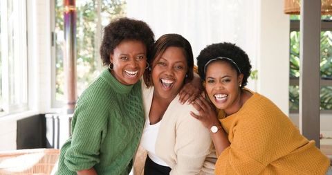 Joyful African American Women Celebrating Friendship and Laughter