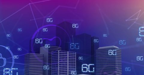 Futuristic 6G Technology Over Urban Skyline - Download Free Stock Images Pikwizard.com